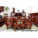 bộ bàn ghế Minh quốc Bàn tròn gỗ Hương BT04